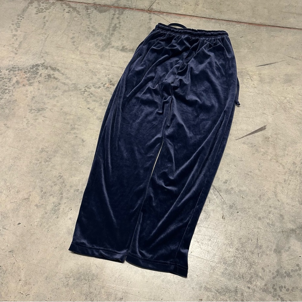 Y2K Women’s Blue Velour Cozy Sweatpants Casual Small - Picture 8 of 9
